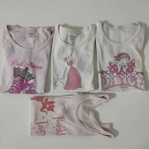 Pretties No6 children's undershirts in very good condition, pack of 4