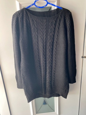 Knitted blouse like new, black, one size