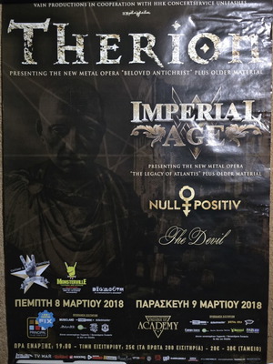 Therion concert poster used, 68cm x 48cm