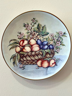 Πιάτο τοίχου 25εκ. φρούτα καινούργιο, πορσελάνη