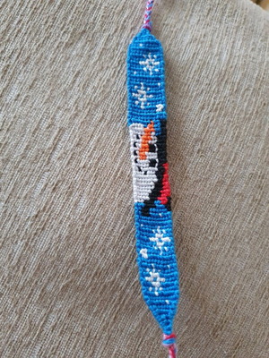 Handmade Christmas macrame bracelet made to order