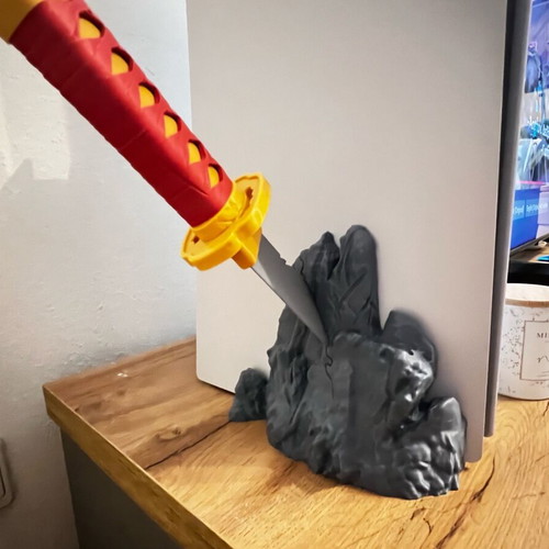 PlayStation 5 Ghost of Tsushima stand new, 3D printed with custom colors