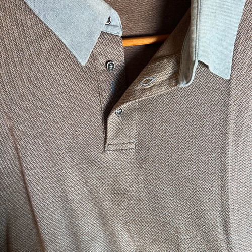 Gant long-sleeve polo shirt like new, size M-L, gray and blue