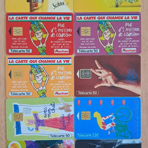 French phone cards used, lot of 103 different