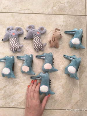 Various plush animals new with back opening for crafts