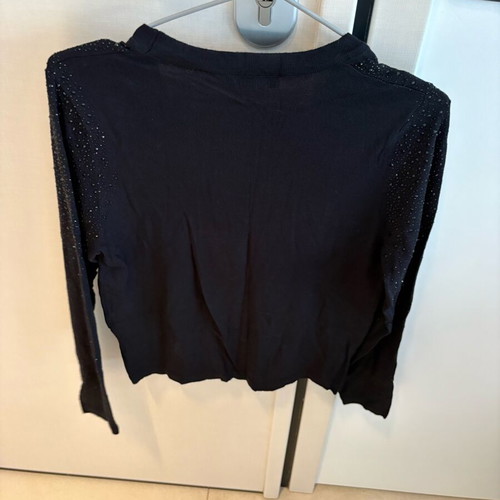 Black cardigan with rhinestones one size new