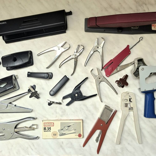 Vintage stapler collection used, pack of 21 pieces
