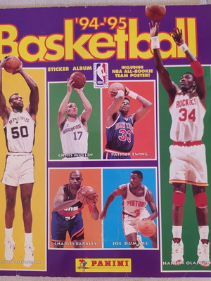 Албум Panini N.B.A. Basketball 1994-95 употребяван с 37 липсващи стикера