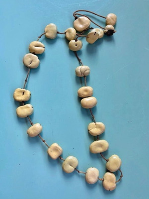 Boho necklace new, yellow, 90cm length