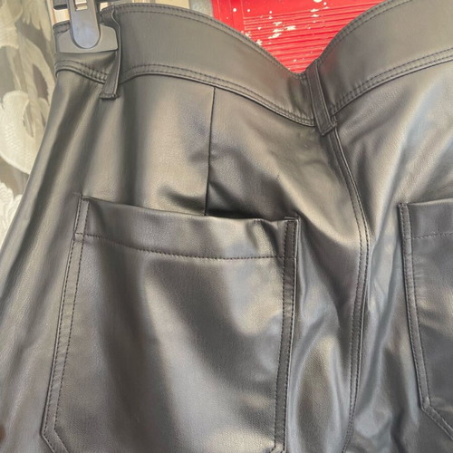 Zara faux leather pants black size 40 new