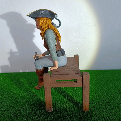 Pirate Girl 3D Printed Statue like new with Monkey Companion