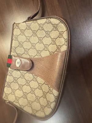 Gucci Accessory Collection GG Monogram Web Stripe Shoulder Bag, vintage 1983