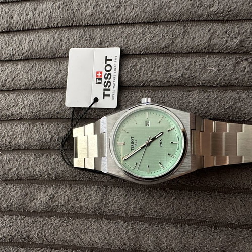 Tissot PRX blue quartz wristwatch 40mm, men's
