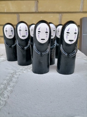Handmade Spirited Away decoration new, white cement