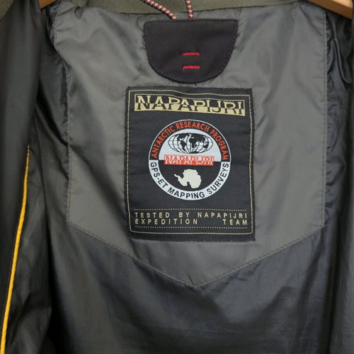 Napapijri men's jacket Medium like new, down filled, black and grey
