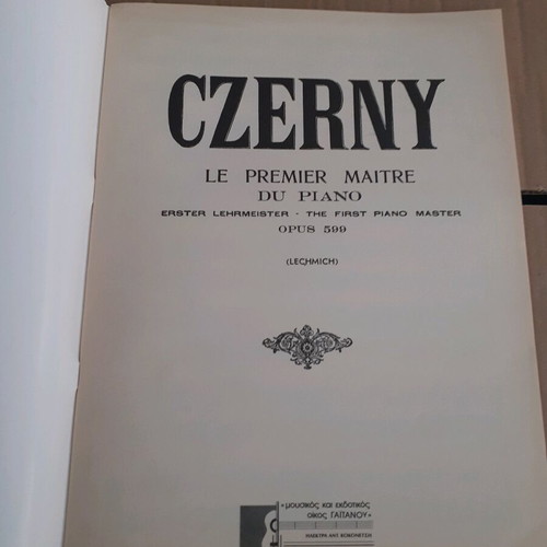 Czerny books opus 599 and opus 299 new from Gaitanou music publisher
