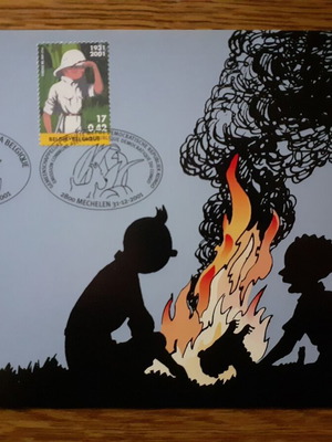 Tin Tin Souvenir Card 2001 for 70th Anniversary of Congo Album
