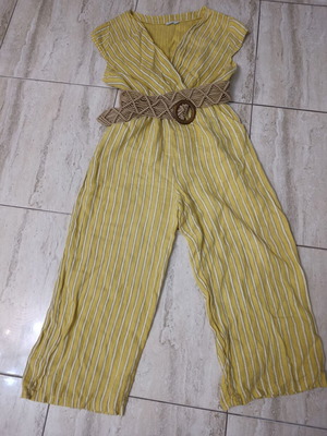 Abysse jumpsuit like new, white and yellow, size L