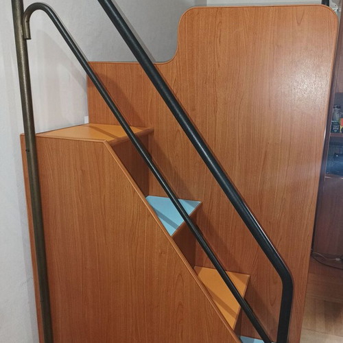 Bunk bed wooden with metal slats like new