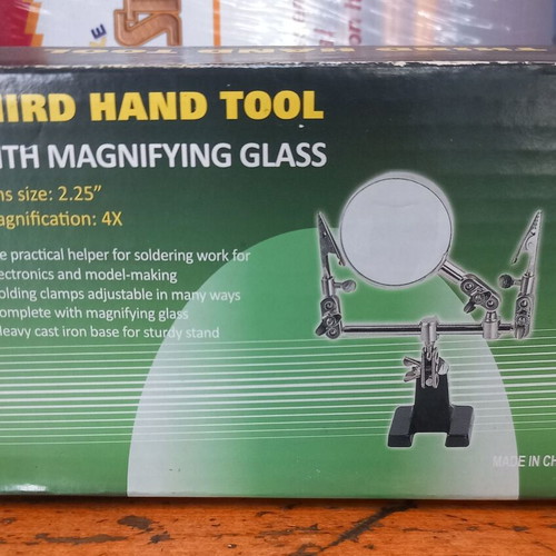 Third Hand Tool with 4x Magnifying Glass