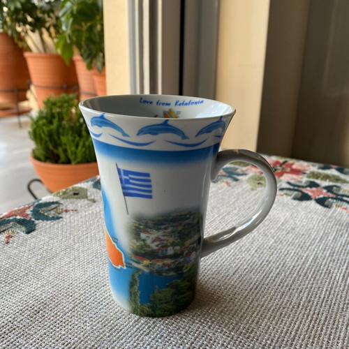 Vintage mug from beautiful Kefalonia in like-new condition
