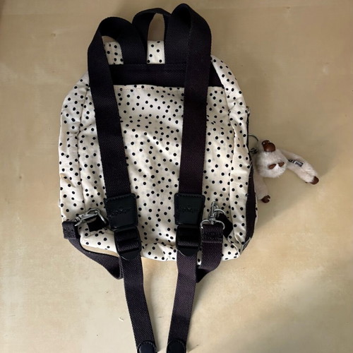 Kipling mini backpack like new, black and white