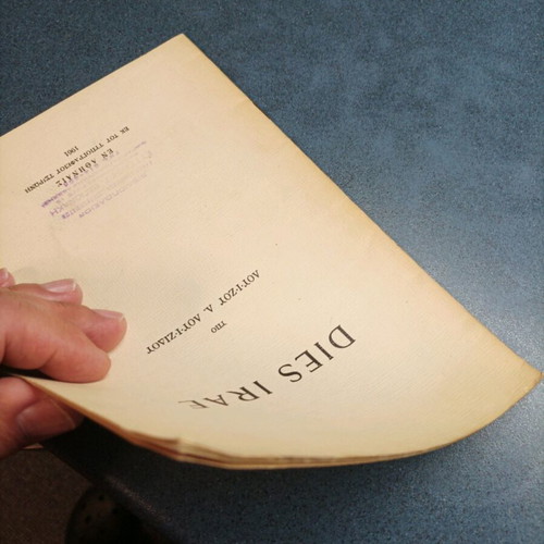 Dies Irae book 1961 like new
