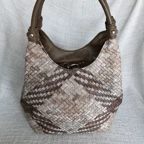 Handbag used beige and brown