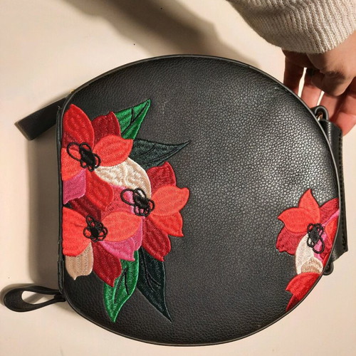Zara cylindrical bag like new with embroidery