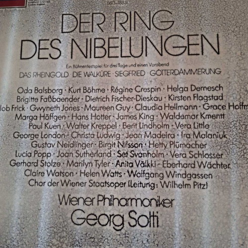 Vinyl set of Richard Wagner works conducted by Georg Solti like new