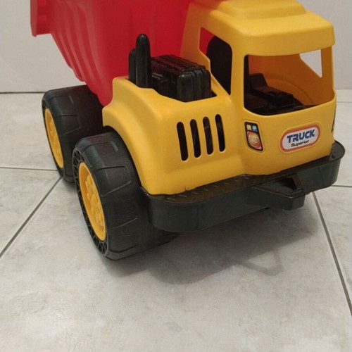 Large toy truck with tipping bed like new