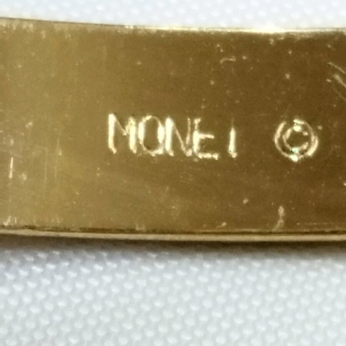 Monet gold-plated vintage statement bangle bracelet like new