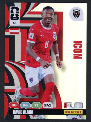 2026 Panini World Cup Adrenalyn XL #48 Alaba Icons σαν καινούργιο πακέτο