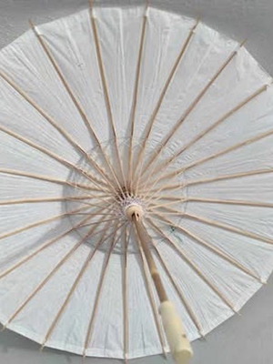 Paper umbrella made of bamboo Chinese style like new