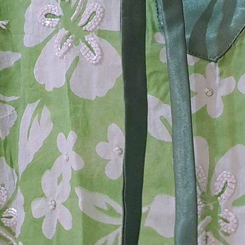 Jupe floral women's shirt like new, green, size L