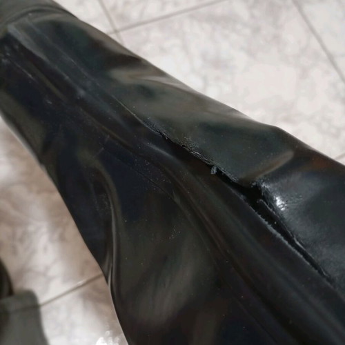 Women's galoshes boots used, size 39, black with defects