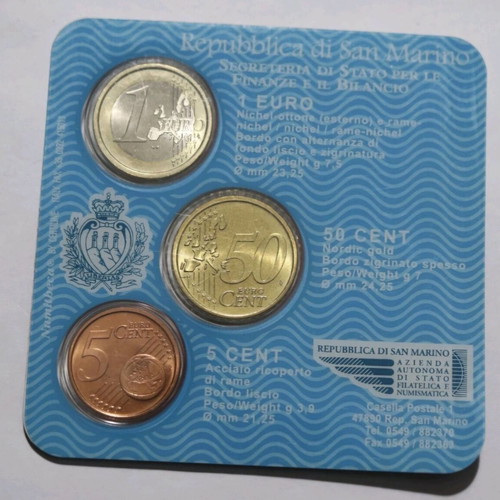 San Marino Euro Coin Sets 2005 and 2006 uncirculated