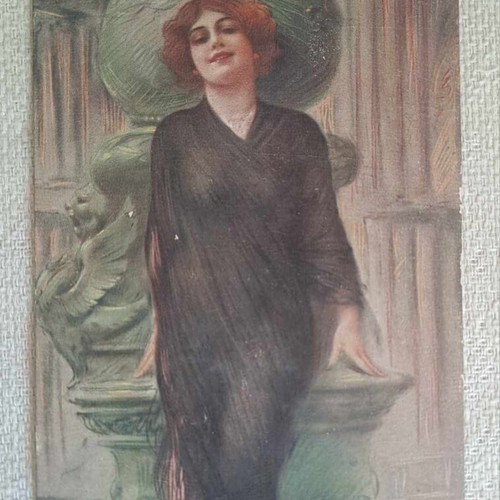 Collectible postcards used, pack of 7, circa 1910