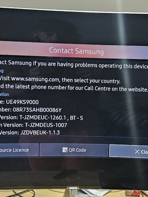 Samsung UE49KS9000 49" 4K SUHD Smart TV like new