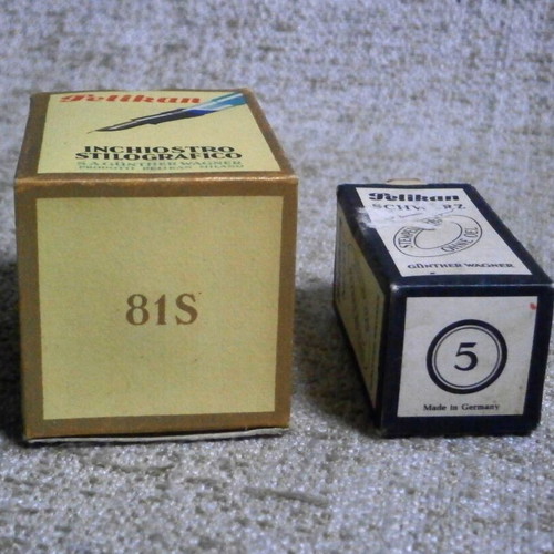 Pelikan Blue-Black and Pelikan Black Germany ink set, new with box, vintage