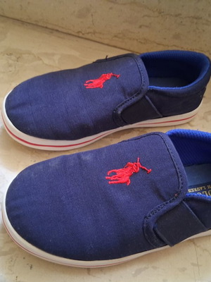 Polo Ralph Lauren Kids Slip On Shoes Like New, Blue, Size 29