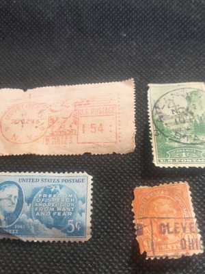 American stamps used, old pack