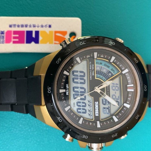 Skmei wristwatch men's new, black and gold