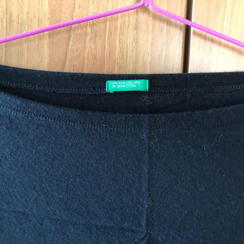 Benetton blouse new, black, asymmetric, size M