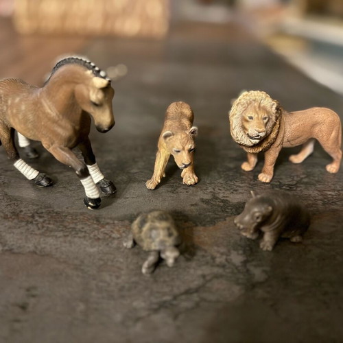 Miniature animals like new, set of 5 pieces