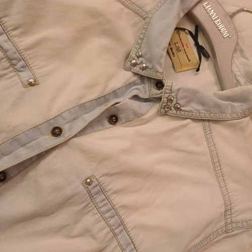 Stradivarius denim shirt used, light blue, casual