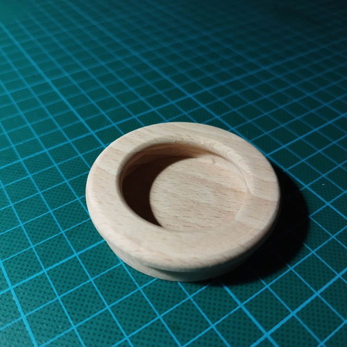 Hafele recessed beech wood handles new, diameter 60mm