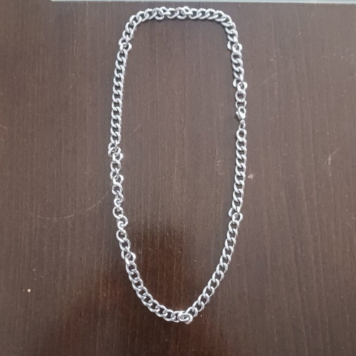 Men's stainless steel chain 7mm silver