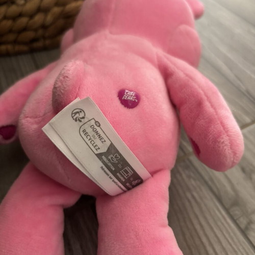 Care Bears Cheer Bear plush like new, pink with rainbow