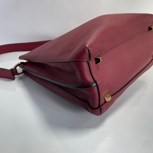 MCM leather shoulder bag like new, red